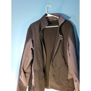 Port Authority Beverly Bank Black Gray Full Zip Jacket Size L